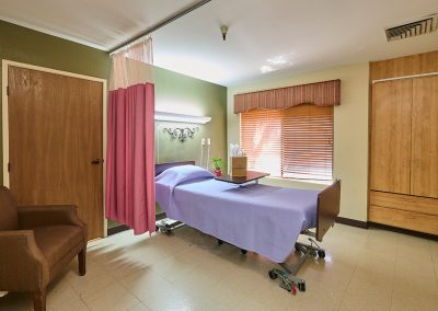 A patient's room at Wagner Heights